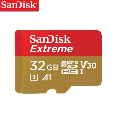 SanDisk Extreme microSD 32GB ความเร็ว อ่าน 100MB/s เขียน 60MB/s (SDSQXAF-032G-GN6MN#) เมมโมรี่ การ์ด แซนดิส สำหรับ Gopro