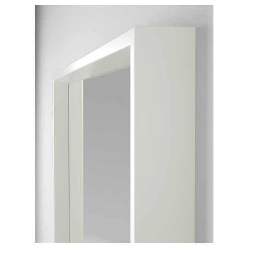 NISSEDAL นิสเซดอล กระจกเงา, ขาว, 65x65 ซม.