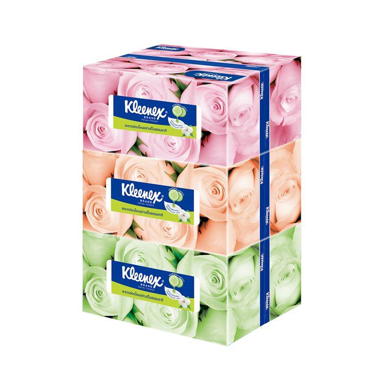 คลีเน็กซ์ฟลอรัล กระดาษเช็ดหน้า 140 แผ่น (6 กล่อง)/Kleenex Floral Facial tissue 140 sheets (6 boxes)