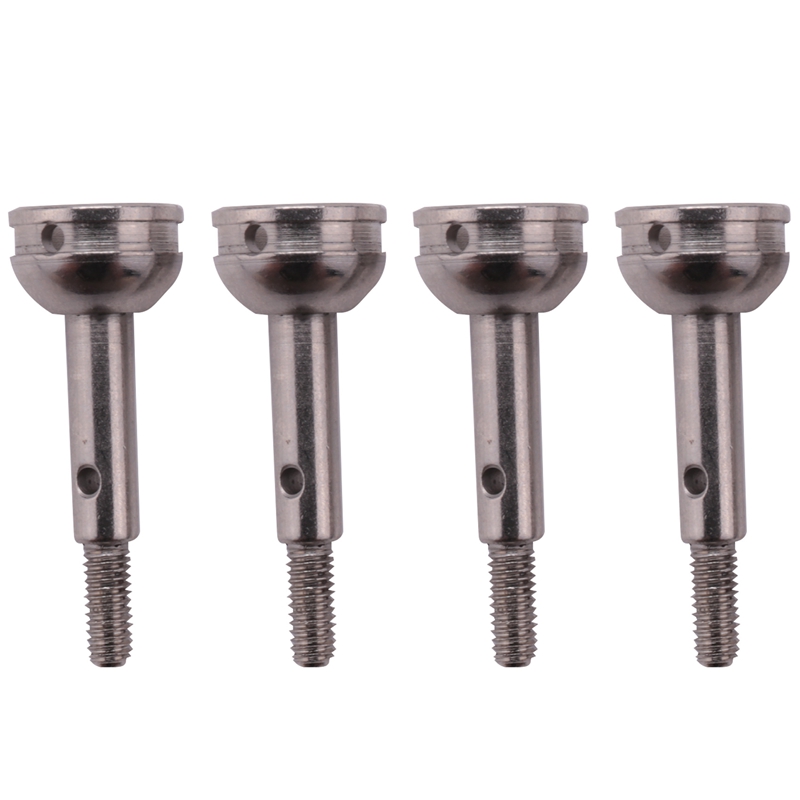 4Pcs Steel Front/Rear Wheel Axle Replacement Accessories Fit for WLtoys