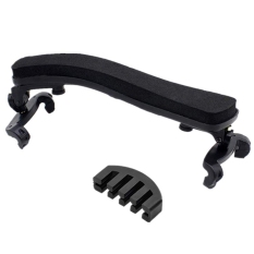 Violin Shoulder Rest for 4/4-3/4 Size with Collapsible and Height Adjustable Feet Including a Violin Practice Mute