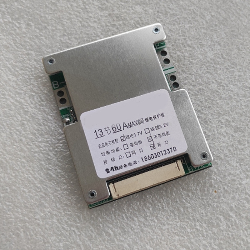 13S 48V 60A Battery Protection Board Electronics Li-Ion Cell Battery BMS PCB Equalizer Board BMS Board Module