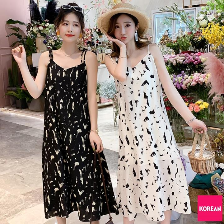 ☀Korean Style☀ ชุดเดรสยาวลายน่ารักสไตล์เกาหลี สายเดี่ยวแบบผูกคอวี – No Brand – 2253372296_TH-7535070476 >>> 🇹🇭 Top1Thailand 🛒 >>> lazada.co.th 🇹🇭 🇹🇭 🇹🇭🛒🛍🛒
