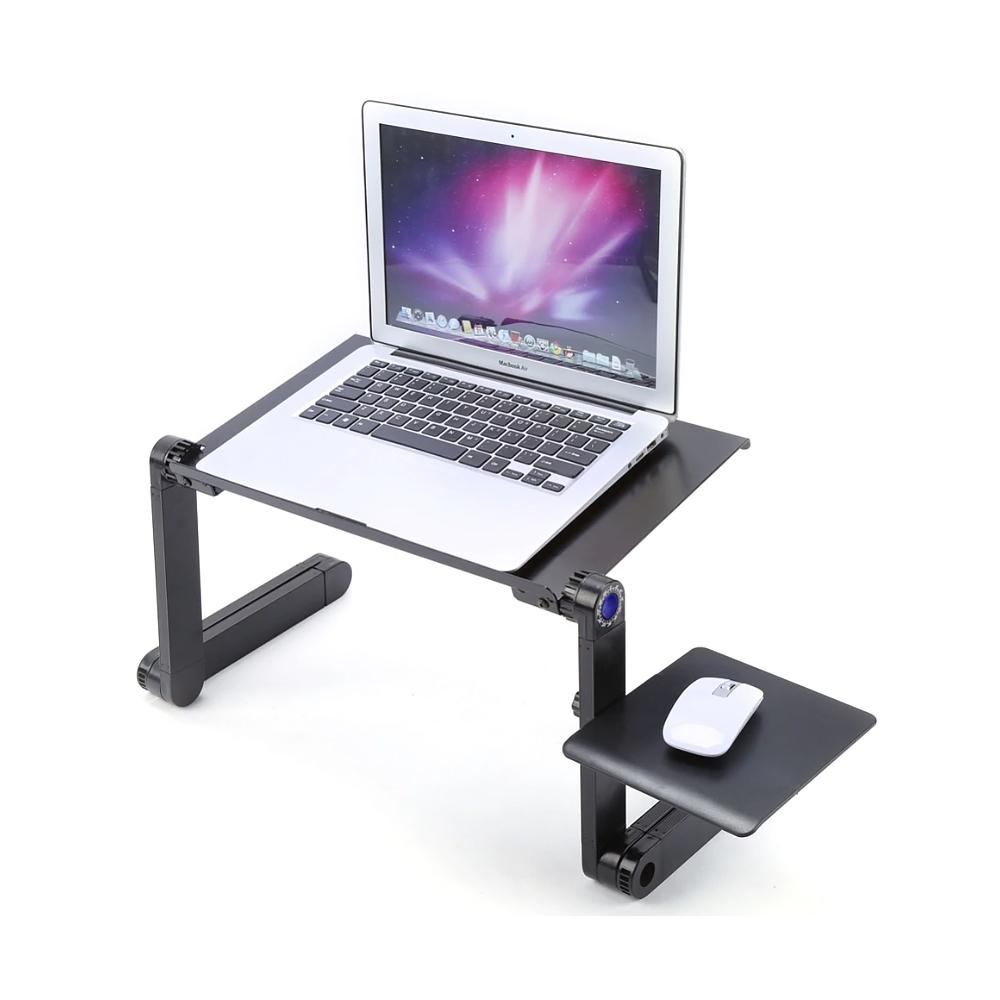 โต๊ะคอมพิวเตอร์แล็ปท๊อป โต๊ะวางโน๊ตบุ๊ค โต๊ะอเนกประสงค์ พับเก็บได้ ปรับระดับได้