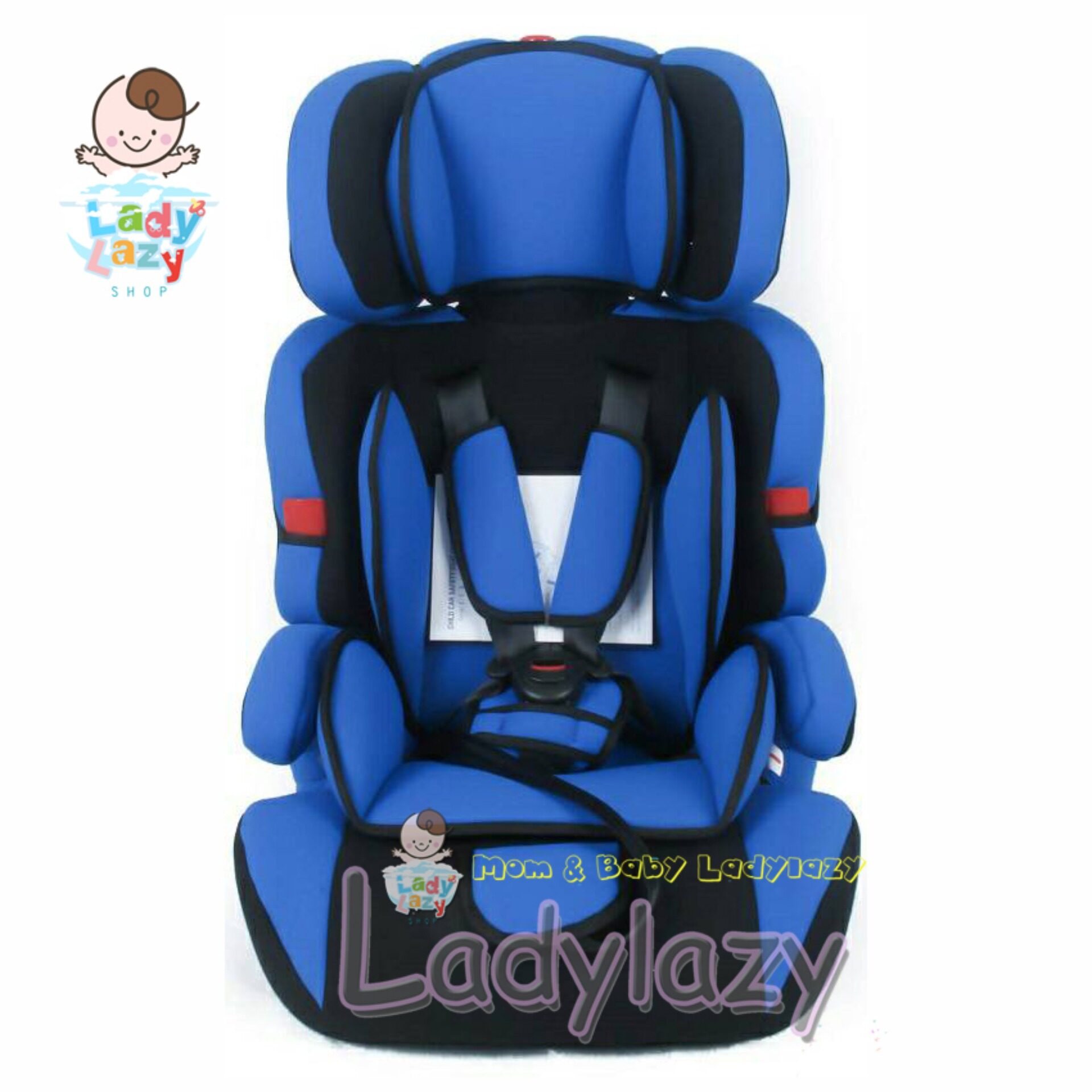 ladylazyคาร์ซีท(car seat) ที่นั่งในรถยนต์ขนาดใหญ่ No.SQ303 สีน้ำเงิน