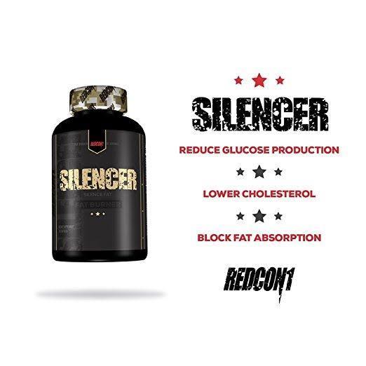 Redcon1 Silencer (120 Tablets) Stimulant free or caffeine free fat burner Blocks the absorption