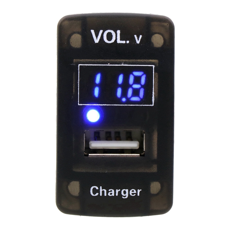 USB Charger DC12V 5V 2.1A Socket Car Led Digital Voltage Display Voltage Meter Battery Monitor for HONDA