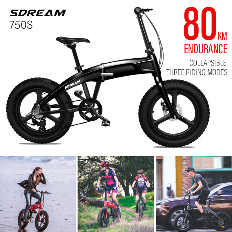 SDREAM  จักรยานไฟฟ้า แอ่งเขา จักรยานภูเขา The Smartest, Foldable, All Terrain e-Bikes