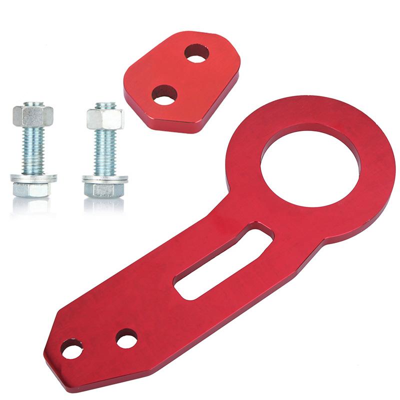 Rear Tow Towing Hook for Universal Car Auto Trailer Ring Red