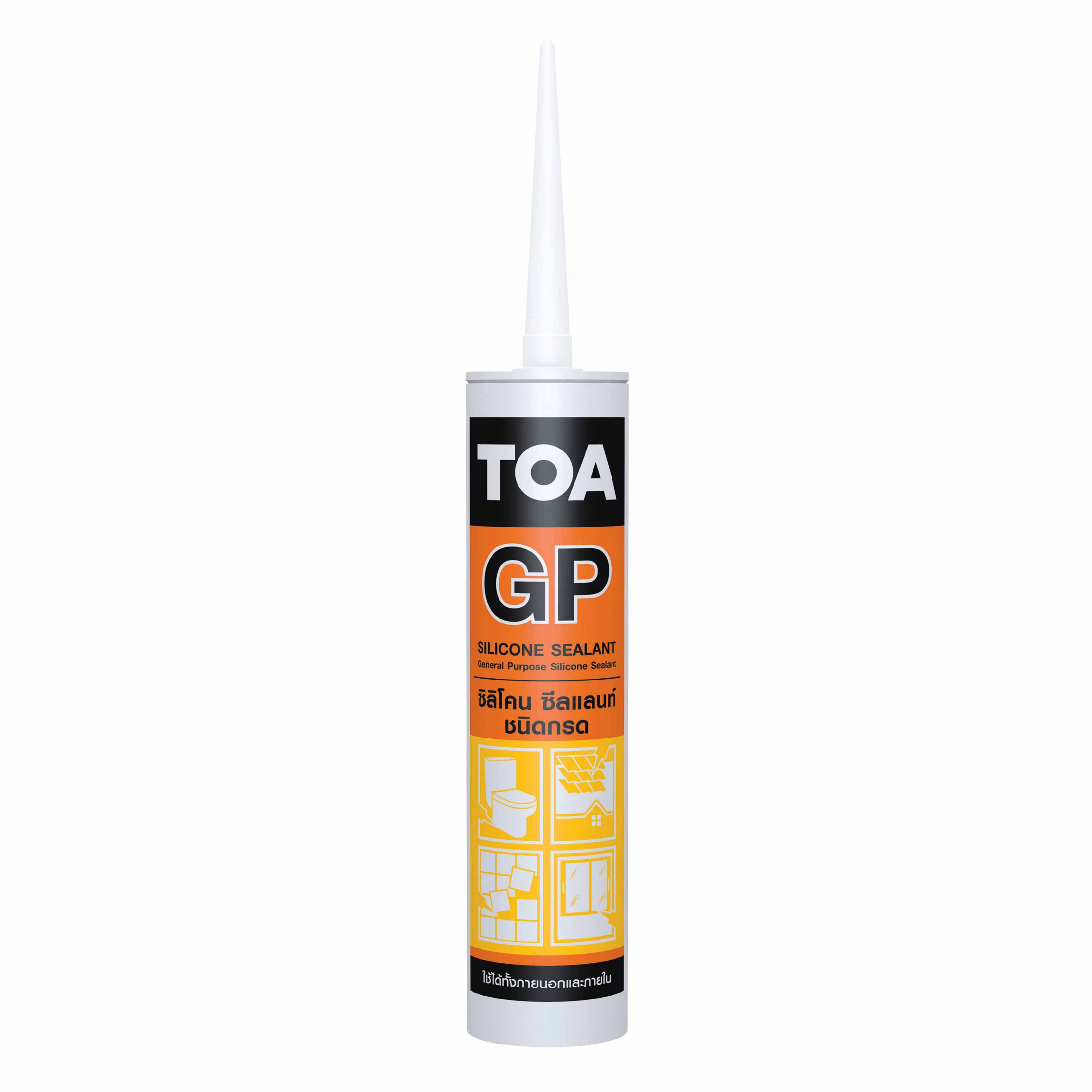 TOA Silicone Sealant GP ซิลิโคน ซีลแลนท์ จีพี สีขาว (ชนิดมีกรด