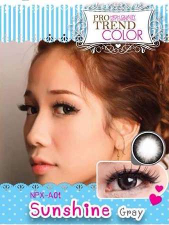 ของแท้ 100% Protrend Color Contact lens โปรเทรนคัลเลอร์ Contactlens Contactlen Protrendcolor คอนแทคเลนส์ รุ่น Sunshine Gray