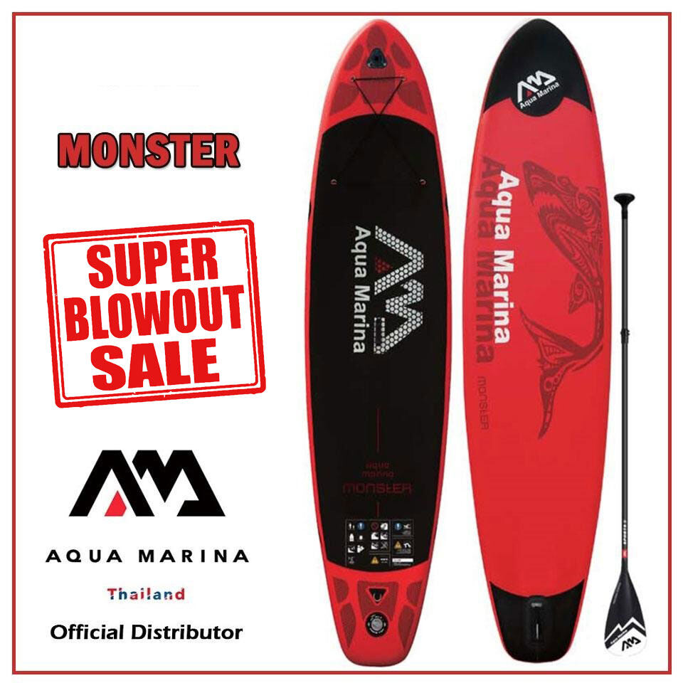 Aqua Marina MONSTER 12’ SUP Stand Up Board iSUP Paddle Set บอร์ดยืนพาย AquaMarina BT-18MOP