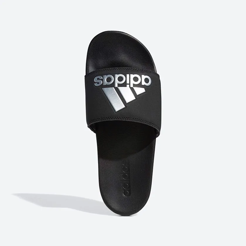 Adidas รองเท้าแตะผู้หญิง พื้นนิ่ม รุ่น ADILETTE COMFORT SLIDES , black/silver , สีดำ
