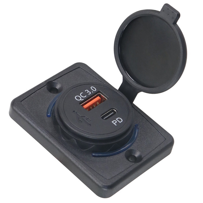 Car Charger Socket 18W and QC 3.0 USB Quick Charge Socket Quick Charge ...