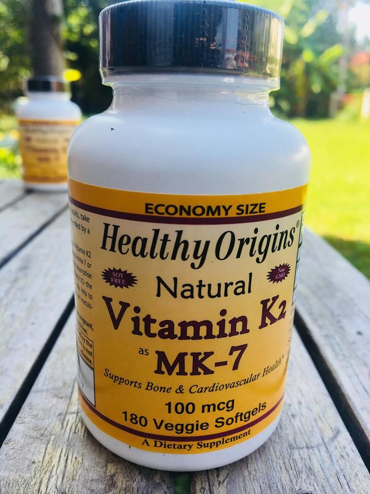 วิตามินเค Vitamin K2 (as MK-7 Natural) 100mcg 180 Veggie Softgels (Healthy Origins) บำรุงกระดูก ลดกระดูกพรุน และช่วยระะบบหลอดเลือด K-2