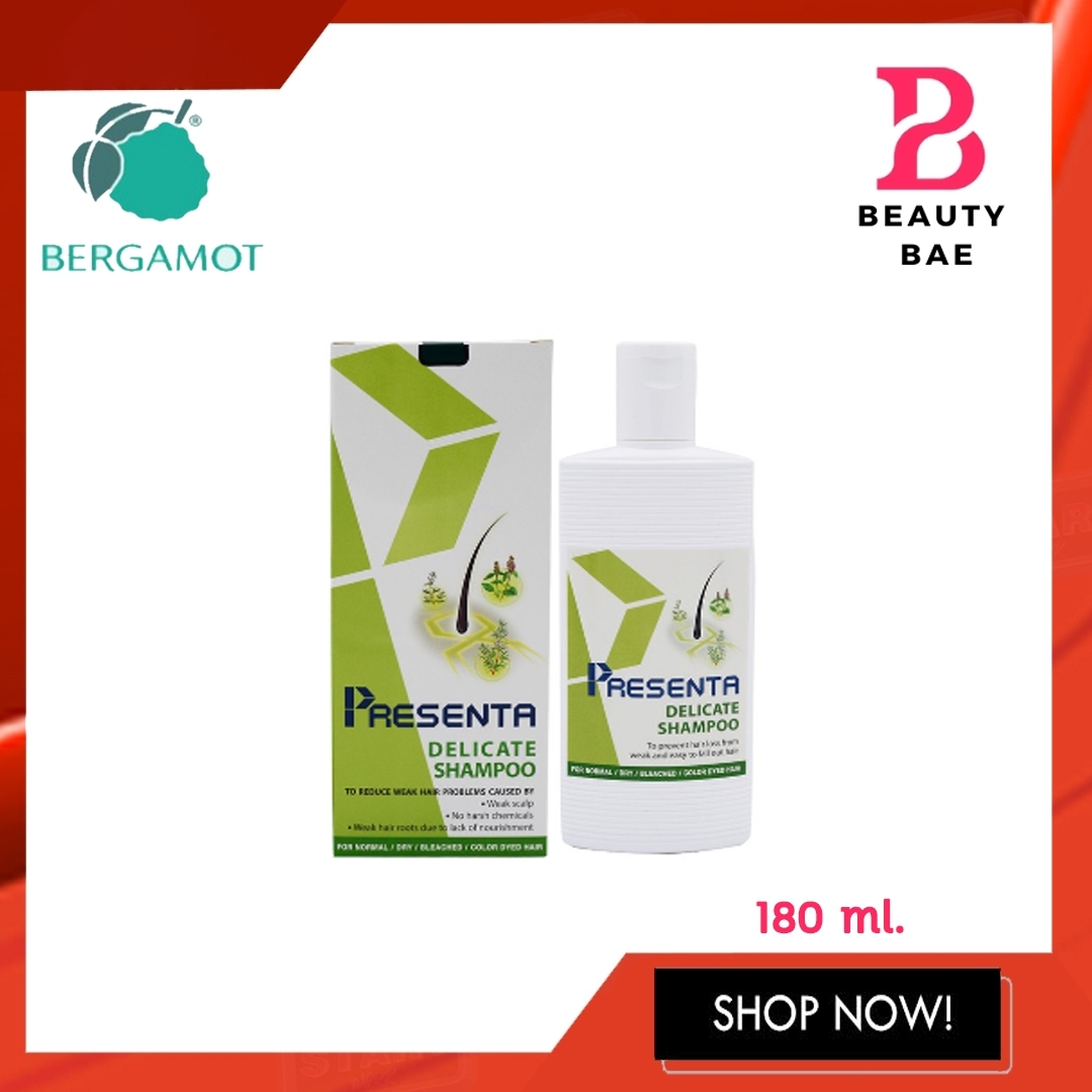 Presenta delicate shampoo พรีเซนต้า เดลิเคท แชมพู 180 มล. (สำหรับหนัง ...
