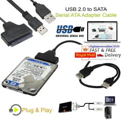 USB 2.0 to Sata Converter Adapter Cable 2TB