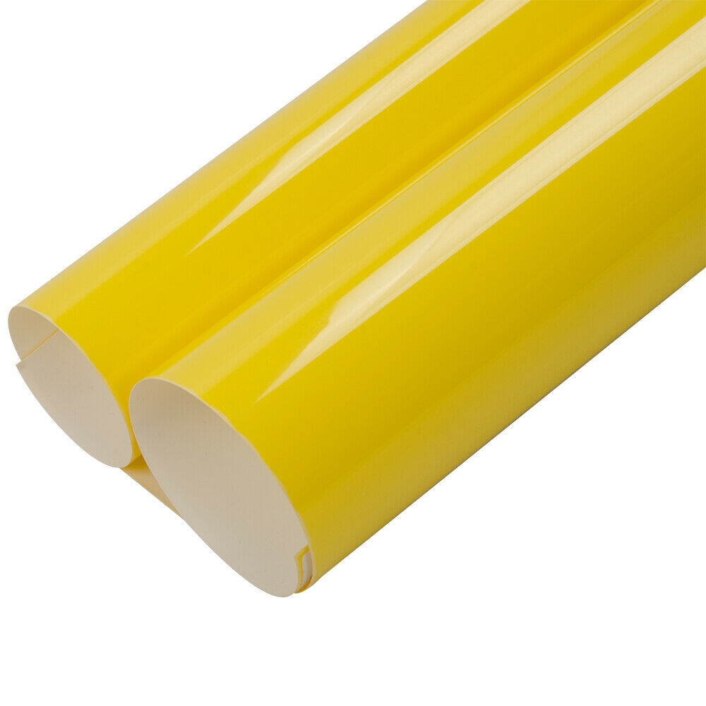 โฟลีเฟล็ก [ตัดแบ่ง 1 เมตร] พีวีซี สีเหลือง รีดติดเสื้อ Pvc Heat Transfer Vinyl Polyflex Cutting Film Iron On T-Shirt Pvc 003 Yellow. 