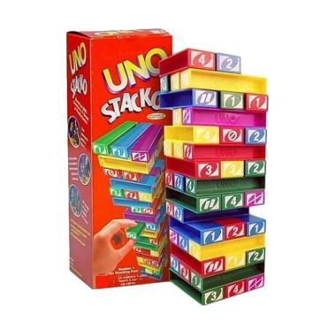 Sanook jang ของเล่นเด็ก UNO stacko เล่นได้แบบไม่ต้องใช้ลูกเต๋า  [ฟรีคู่มือภาษาไทย] สำหรับอายุ 3 ปีขึ้นไป พร้อมส่ง