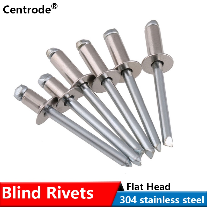 304 Stainless Steel Open End Flat Countersunk Pop Blind Rivets Decorative Nail for Sheet Metal