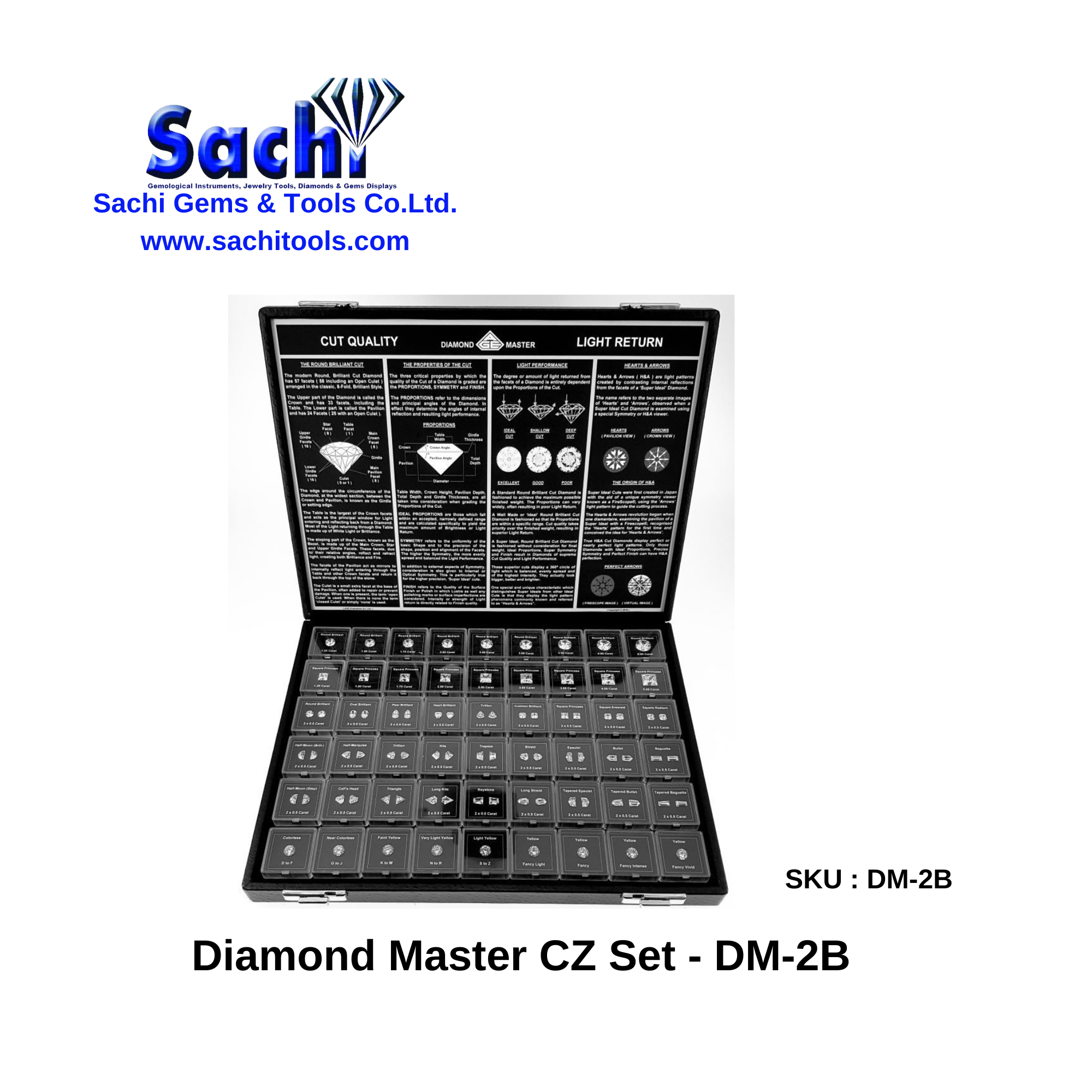 Diamond Master Diamond Master CZ Set - DM-2B ชุดเซตตัวอย่างเพชร sachitools | Lazada.co.th