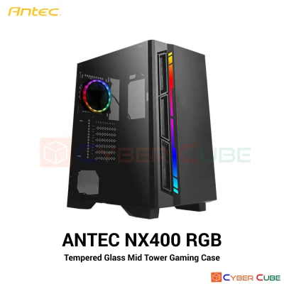 Antec NX400 RGB Tempered Glass - Mid Tower Gaming Case (เคสคอมพิวเตอร์)