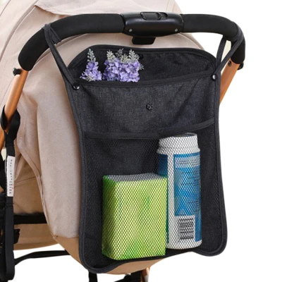 Baby Stroller Pram Pushchair Mesh Hanging Bag Diaper Bottle Storage Organizer