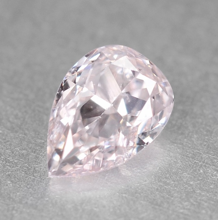 Fancy Pink Diamond 0.08 cts Pear Shape Loose Diamond Untreated Natural Color