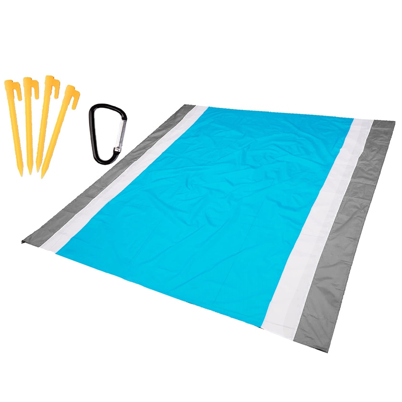 Beach Blanket Sandproof Waterproof 79 x 83Inch Oversized Lightweight Beach Mat Extra Large Picnic Blanket for 4-7 Adults