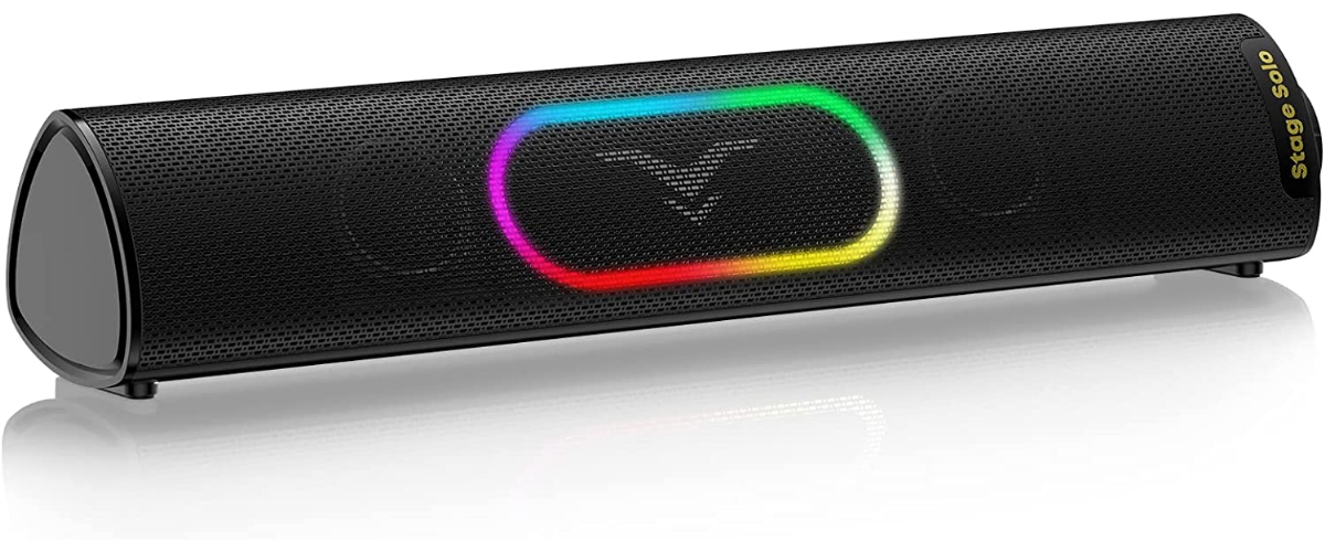 StageSound Computer Speakers, Dynamic RGB Computer Sound Bar, HiFi