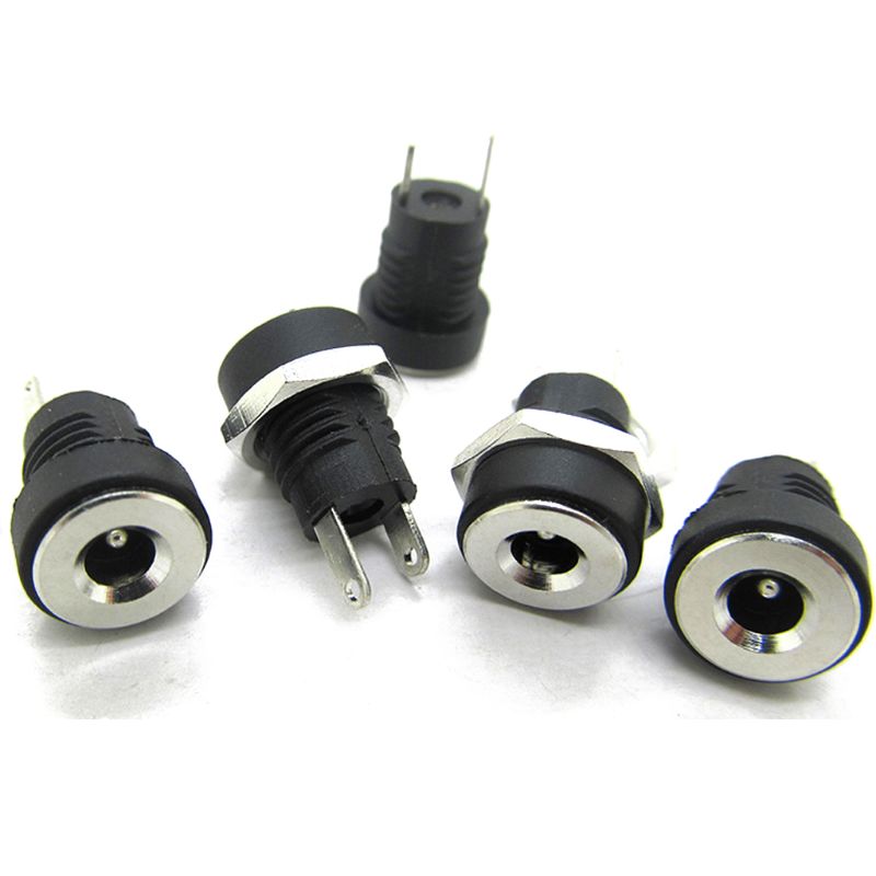 Cái/bộ 10 Chân Kết Nối Nguồn DC Bộ Chuyển Đổi Phích Cắm Giắc Cắm Đực Cái, Đầu Nối Gắn Bảng PCB 2/3 Chân 5.5X2.1Mm