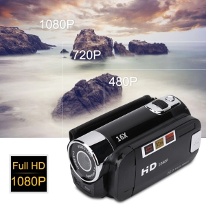 ราคาJgo กล้องวิดีโอดิจิตอล DV Full HD 270 ° การหมุน 1080P 16X กล้องดิจิตอลความละเอียดสูงกล้องวิดีโอ DV (US Black)