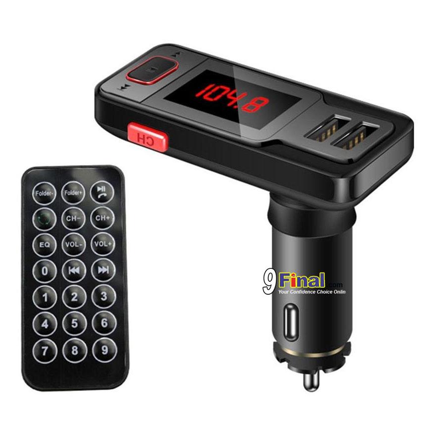 LCD Bluetooth Car Kit Handsfree FM Transmitter MP3 Player USB Charger /& AUX