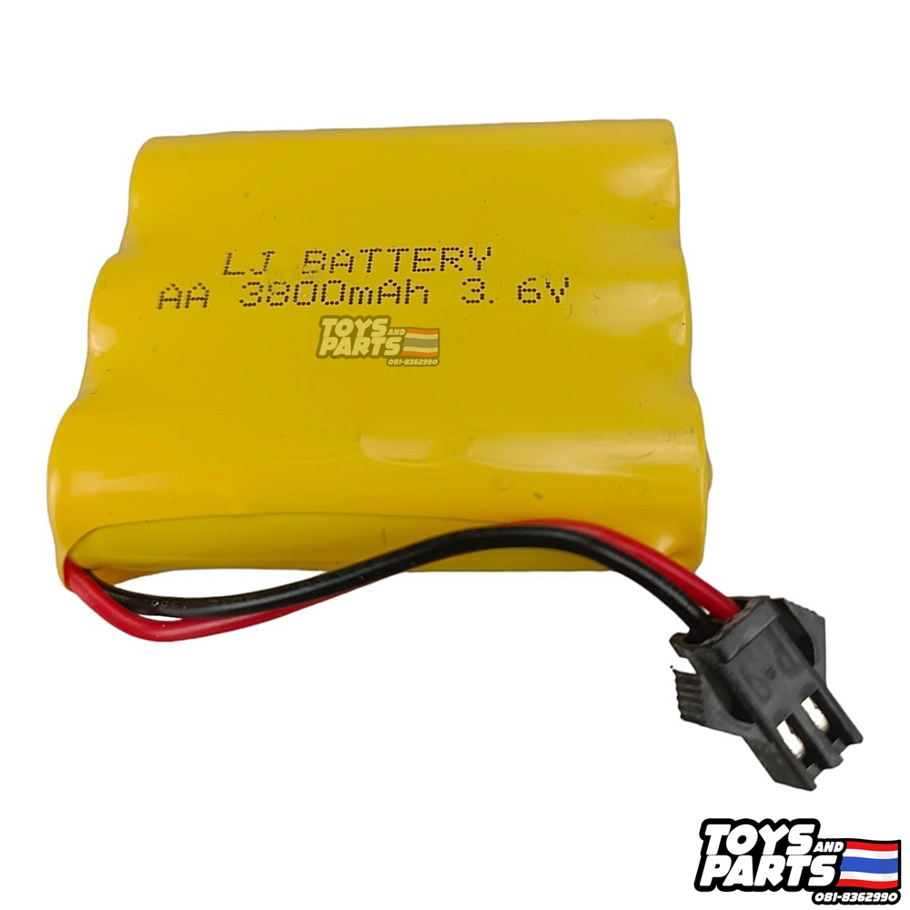 Rechargeable 3 6v battery pack ni mh 3800 mah with connecter sm for rc