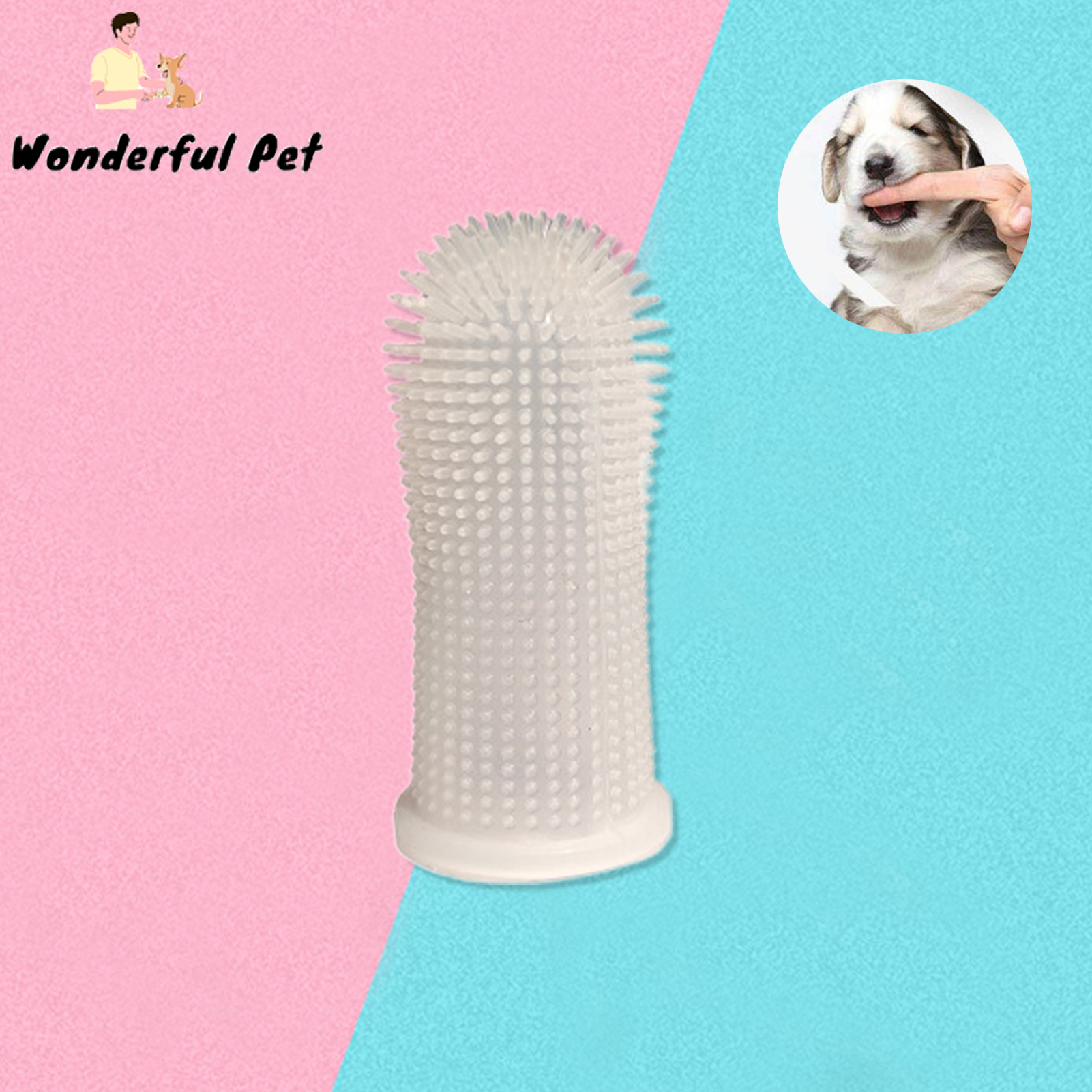 【Pet Supplies 】Pet Fingertip Toothbrush Soft Bristles Oral Cleaning