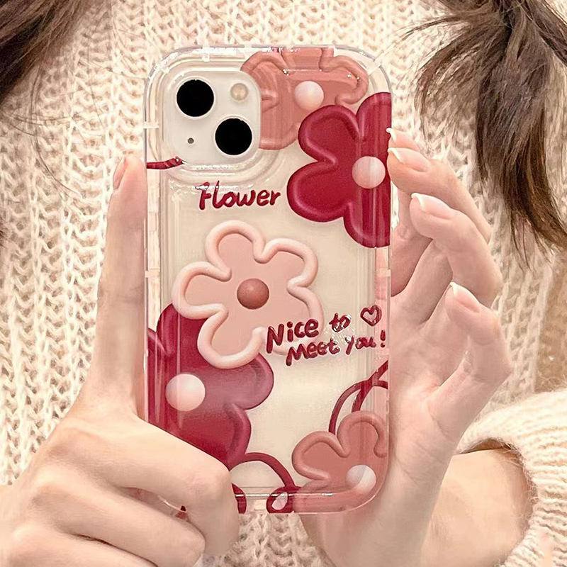 For IPhone 11 Pro Max IPhone Case Silicone Soft Case Flower Shockproof Case Cute Style for IPhone 13 14 Pro Max