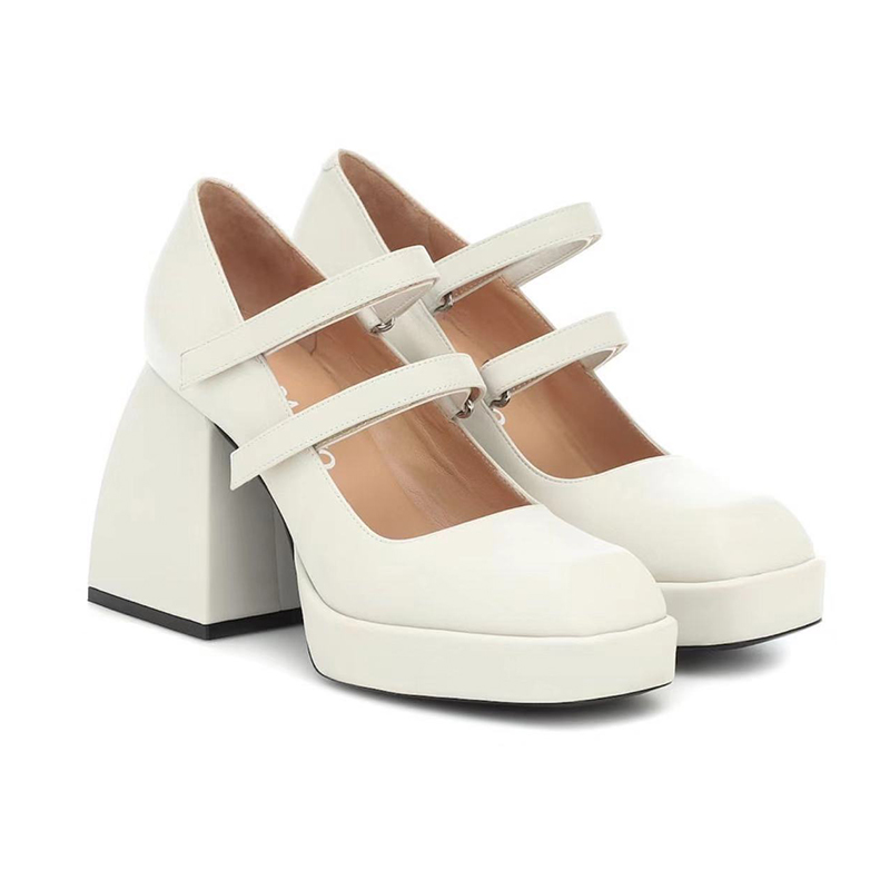 white mary jane shoes heels