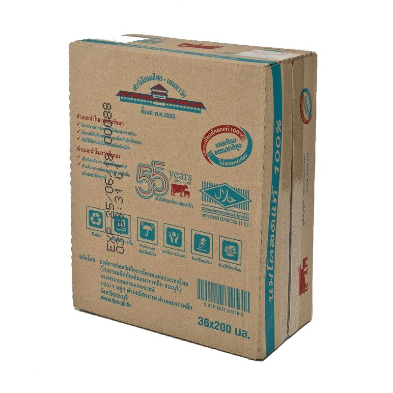 ไทยเดนมาร์ค นมพร่องมันเนยยูเอชที ขนาด 200 มล. แพ็ค 36 กล่อง/Thai-Danish UHT skimmed milk, size 200 ml, pack of 36 boxes