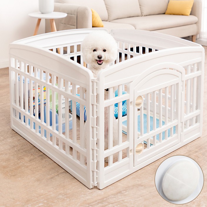 IRIS DOG PEN WITH DOOR คอกพลาสติก คอกสุนัข สีขาว ขนาด 155 x 176 x 60 cm