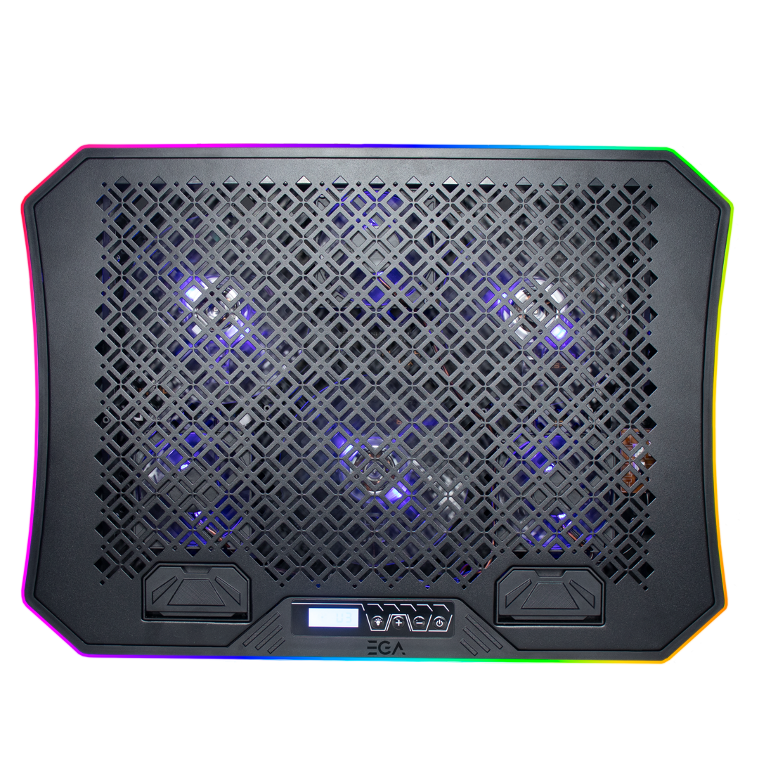 COOLER PAD พัดลมระบายอากาศ TYPE CP3 RGB สำหรับ Notebook พัดลม 6 ตัวปรับ