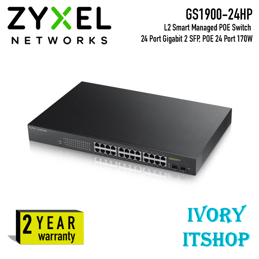 Switches SWITCH ZYXEL GS1900-24HP 24 PORT GIGA RACK PAR TRENZADO