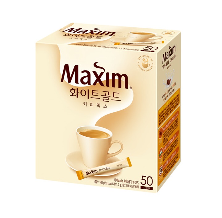 [Original] 맥심화이트골드 Maxim White Gold (กาแฟ 3 in 1 / 50 ซอง) 585g