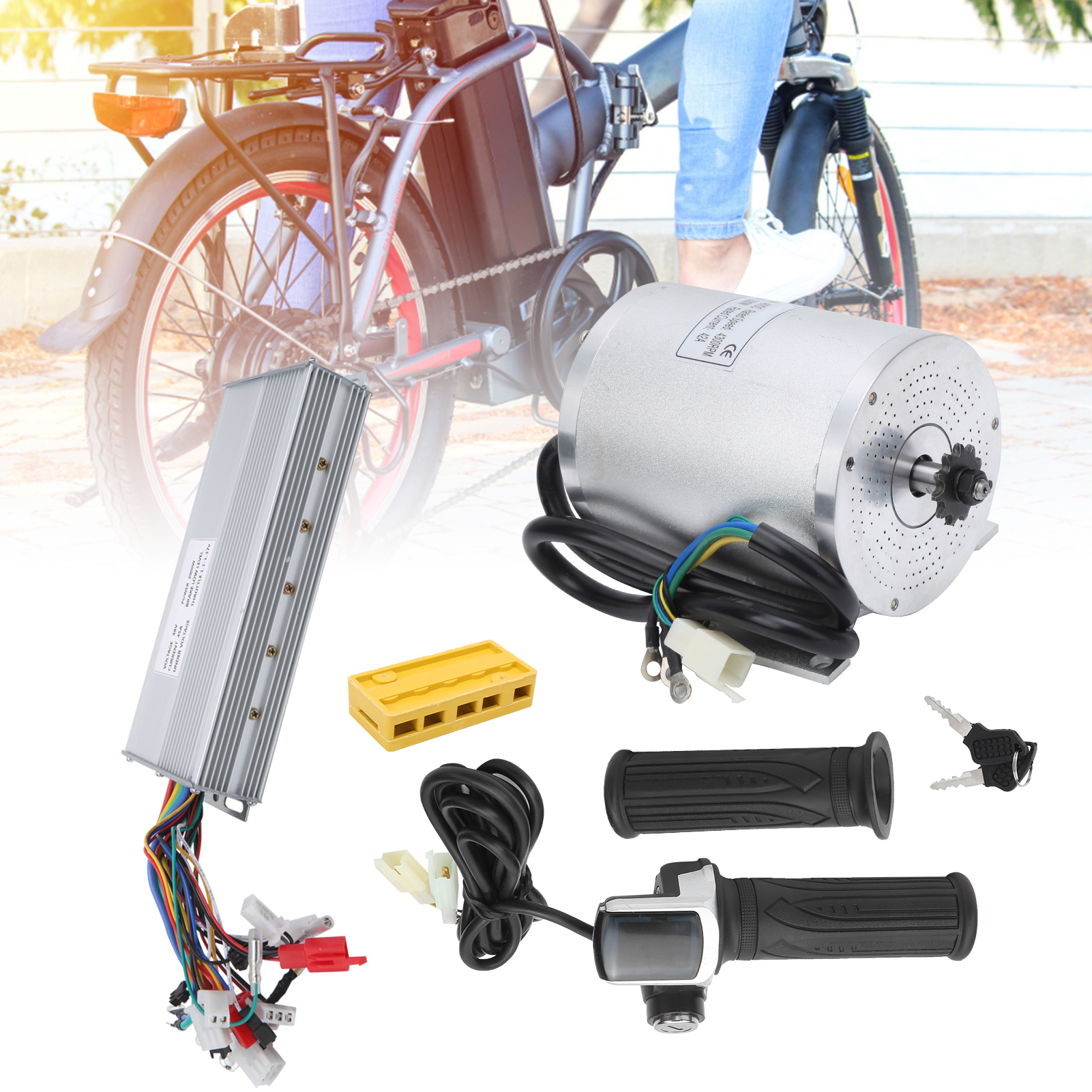 ชุดมอเตอร์แปรง 48V 2000W Brush Motor Controller Kit, ปรับแต่งสำหรับ E-Bike DIY Part E-Bicycle