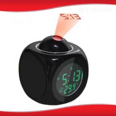 นาฬิกาปลุก LED ฉายเเสงเเสดงเวลาได้ทีเพดาน หรือผนัง และสามารถแสดงอุณหภูมิได้ด้วย