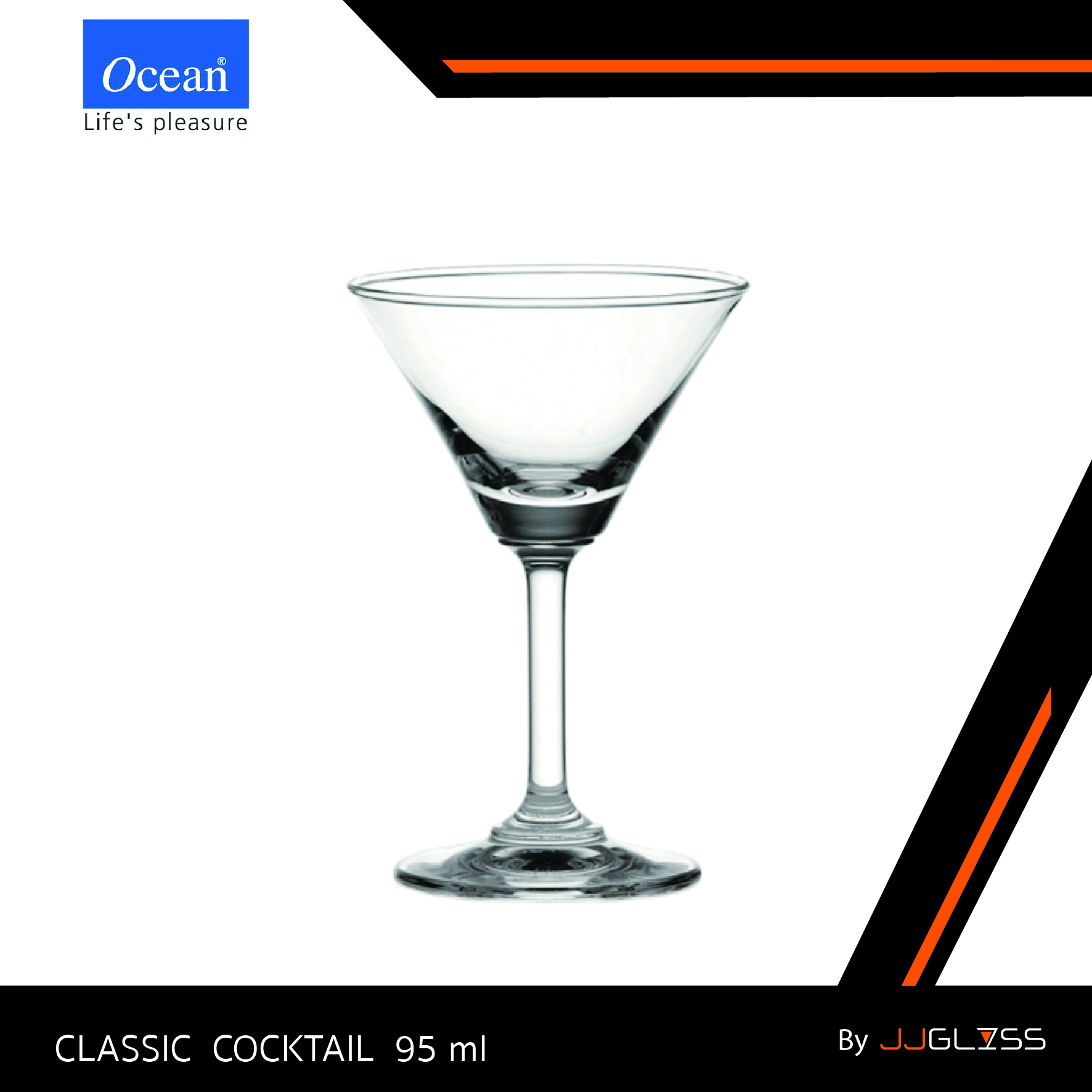 JJGLASS - (Ocean)  1501C03  Classic series  - แก้วค็อกเทลมีขอบ แก้วคลาสสิก เซียรีซ แก้วโอเชี่ยนกลาส  Cocktail by Ocean Glass 1501C03  Classic series  Cocktall 3 1/4 oz. (95 ml.)