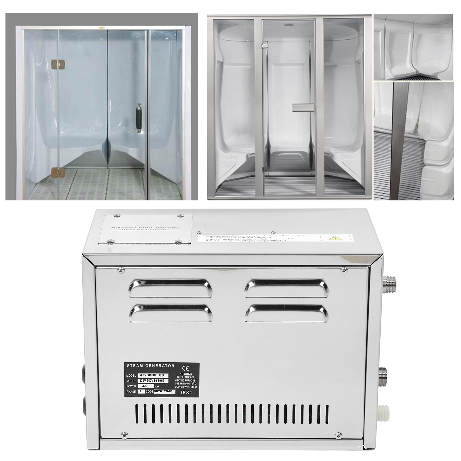 3KW Steam Generator Bath Generator Automatic Descaling Home Steam Room