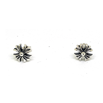 JewelStreet Sterling Silver 925 เครื่องประดับเงินแท้ ต่างหู Double Cross Small Stud Earring Code:CED007