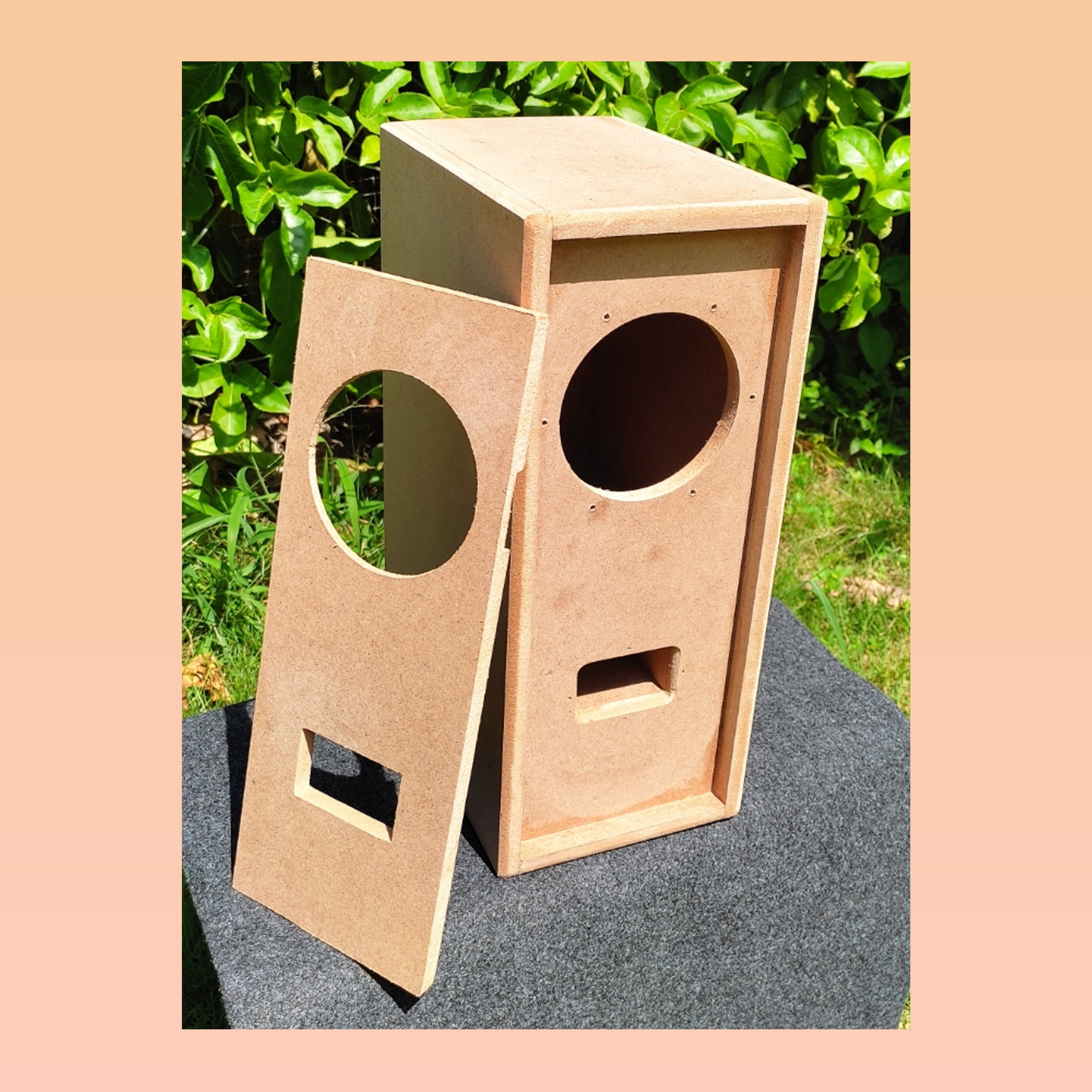 ตู้เปล่า ตู้ลำโพง DIY subwoofer box 4 นิ้ว รุ่นB1 ไม้ MDF 12mm Santi