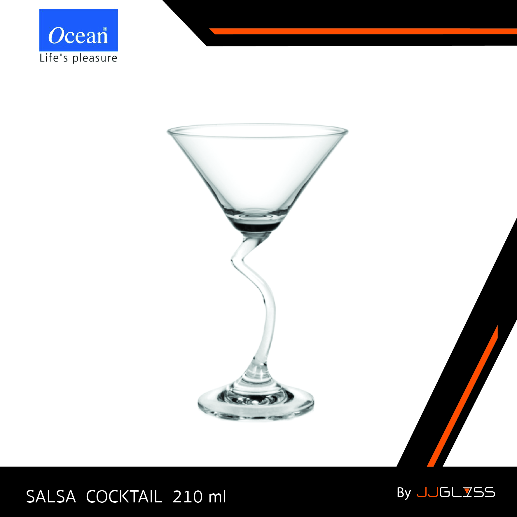 JJGLASS - (Ocean)  1521C07 Dazzling glass - แก้วค็อกเทล แก้วดาสซิ่ง กลาส แก้วโอเชี่ยนกลาส Cocktail by Ocean Glass 1521C07   Dazzling glass Cocktail 7 1/4 oz. ( 210 ml.)