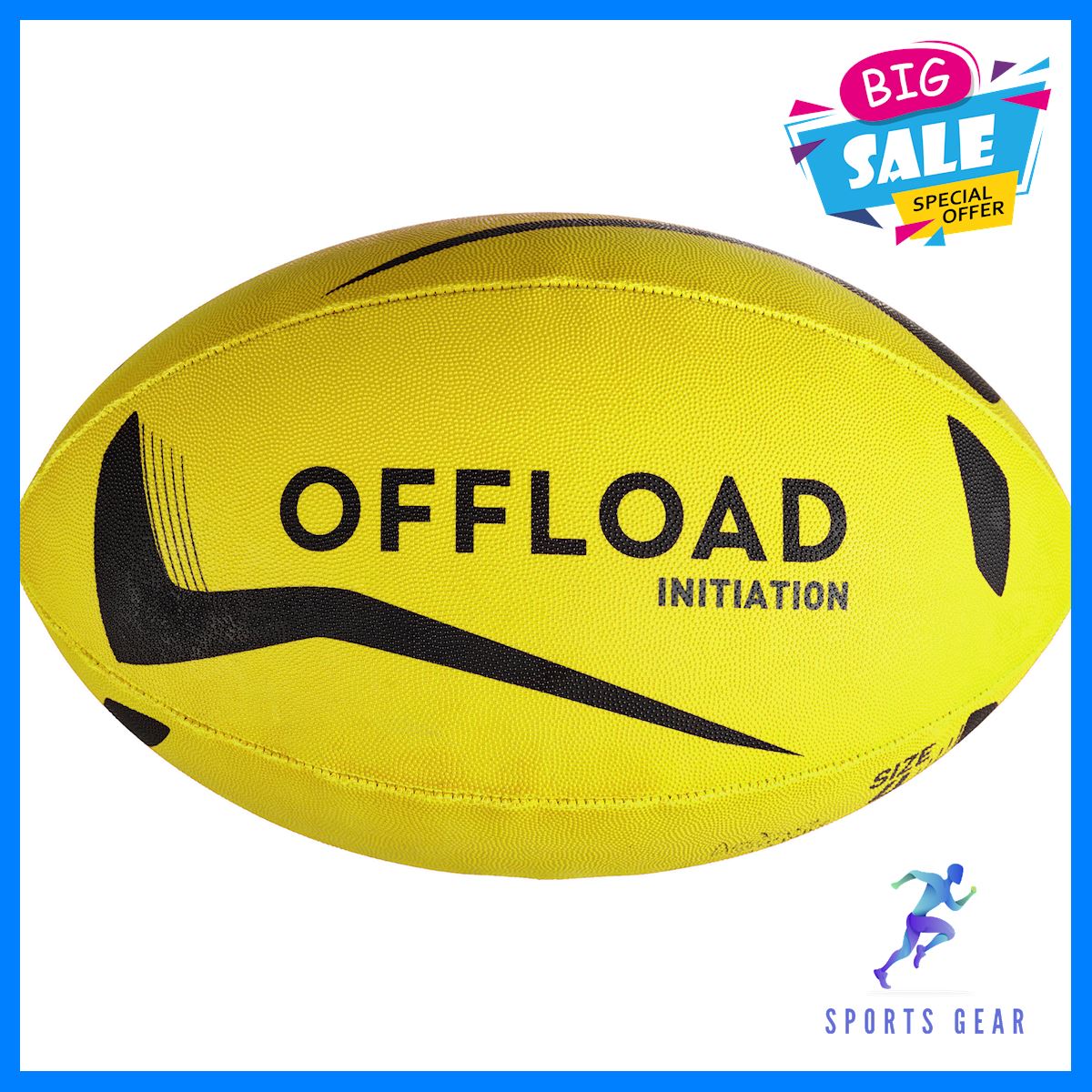 OFFLOAD ลูกรักบี้ รุ่น R100 เบอร์ 3 (สีเหลือง) Rugby รักบี้ ลูกรักบี้ อุปกรณ์กีฬา กีฬา